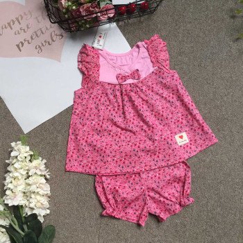 bộ thô hoa bé gái quần sooc size 2-6